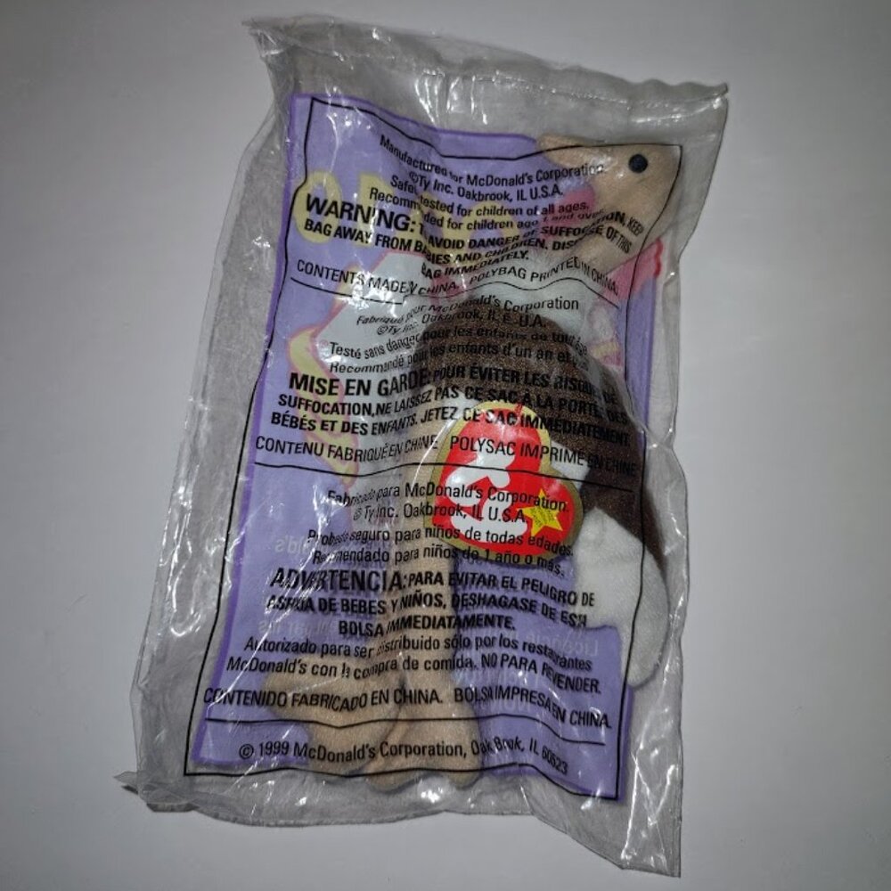 Ty Teenie Beanie Baby - Stretchy the Ostrich - McDonald's Happy Meal Toy - NiB